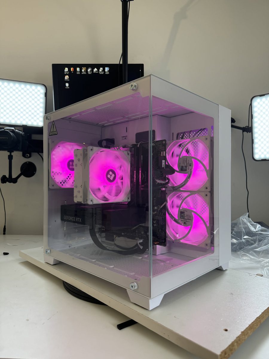 Build mini-cube transparent RGB rose